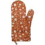 Brick Red Flors Quilted Oven Glove – Provencal Design