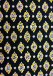 “Black/Gold Calissons”, 100% cotton country fabric 67
