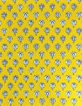 French Provencal Printed cotton Fabric Indianaire Yellow