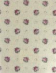 French Provencal Printed cotton Fabric Flowers Ecru