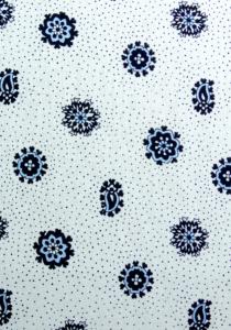 “White Mistraou”, Traditional French country fabric -Valdrôme
