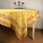 Provencal Square Cotton Tablecloth Yellow "Country"