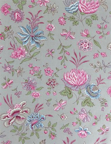 French Provencal Printed cotton Fabric Boutis Beige