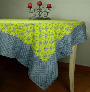 Provencal Rectangle Cotton Tablecloth Green "Batiste