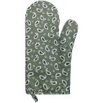 Almond Green Volutes Quilted Oven Glove - Provencal Design