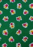 “Green Flowers”, 100% French country cotton fabric 55