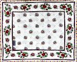Quilted White Cotton placemat 15"x19", Maianenco pattern