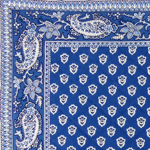Quilted Blue Cotton placemat 15"x19", Bonis pattern