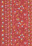 “Bric Flowers”, French Border Stripe Fabric 67