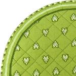 Provencal Quilted Round Table Mat Green "Roussillon