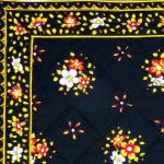Provencal Quilted Cotton Placemat Black/Yellow 12x18