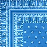 Provencal Rectangle Cotton Tablecloth Blue "Roussillon
