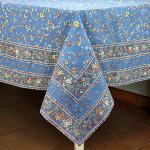 Provencal Rectangle Tablecloth Light blue Country 63x79"