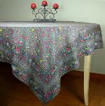 Provencal Rectangle Cotton Tablecloth anthracite "Country